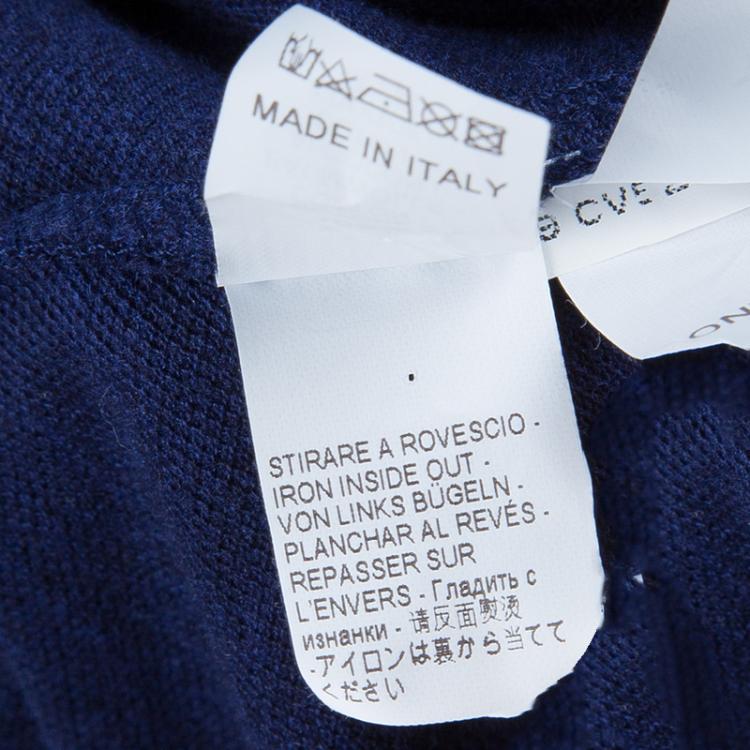 Pre Owned Brunello Cucinelli Blue Mock Shirt Layer Short Sleeve Sweater XXL