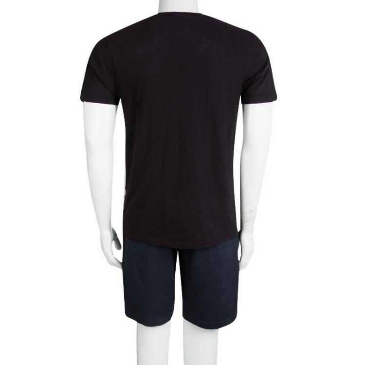 Pre Owned Brunello Cucinelli Dark Blue Zip Pocket Detail Shorts L