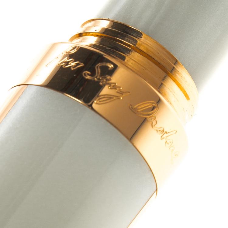 Pre Owned Bugatti Montegrappa Pur Sang Duotone Pearl / Rose Gold Limited Edition Pen, 18k Rose Gold Nib