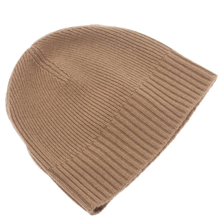 Pre Owned Burberry Beige Cashmere Rib Knit Beanie