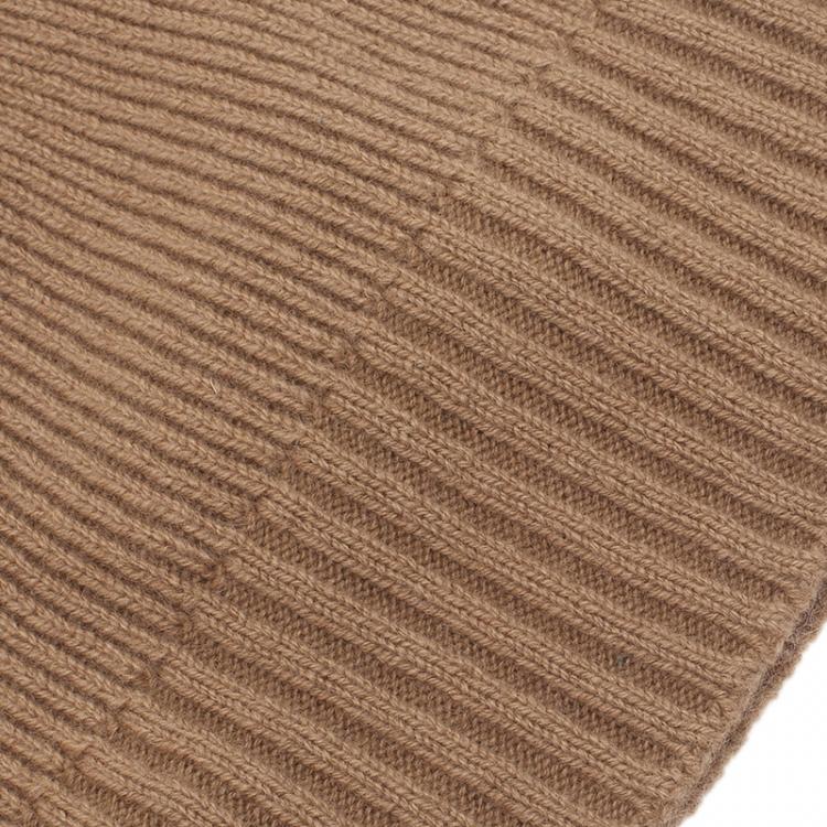 Pre Owned Burberry Beige Cashmere Rib Knit Beanie