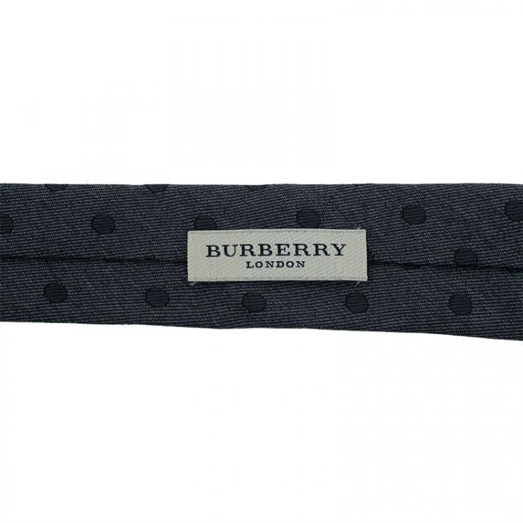 مملوكة مسبقًا Burberry Grey Polka Dot Silk Tie
