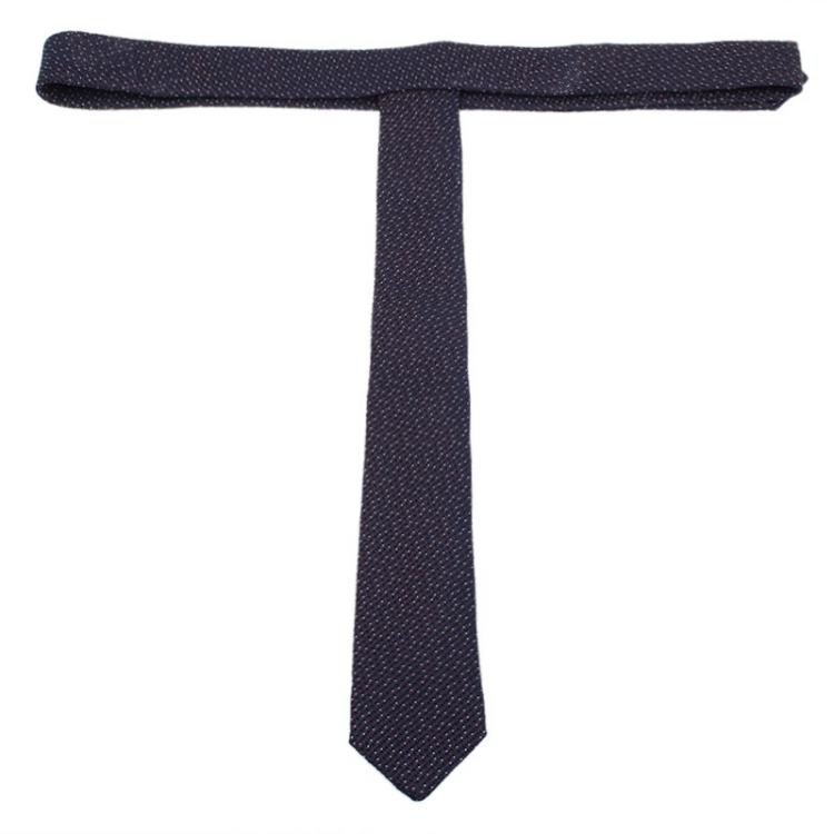 Pre Owned Burberry Purple Two Tone Woven Silk Tie