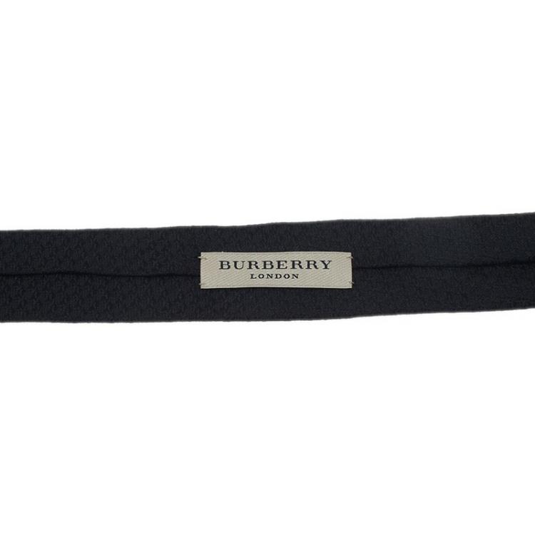 مملوكة مسبقًا Burberry Black Silk Embroidered Tie