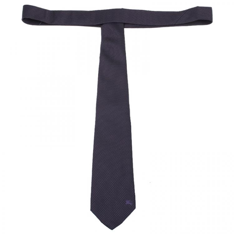Pre Owned Burberry Purple Silk Tie