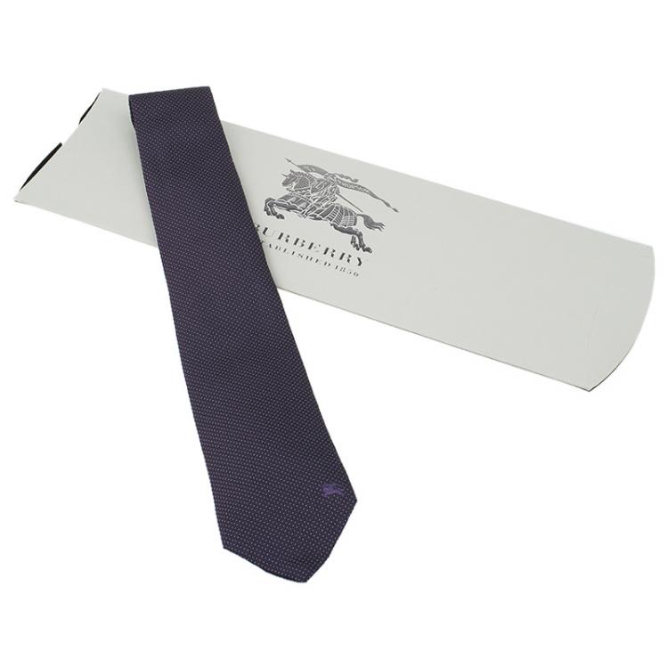 Pre Owned Burberry Purple Silk Tie