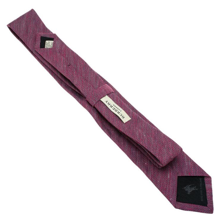 Pre Owned Burberry Purple Silk Tie