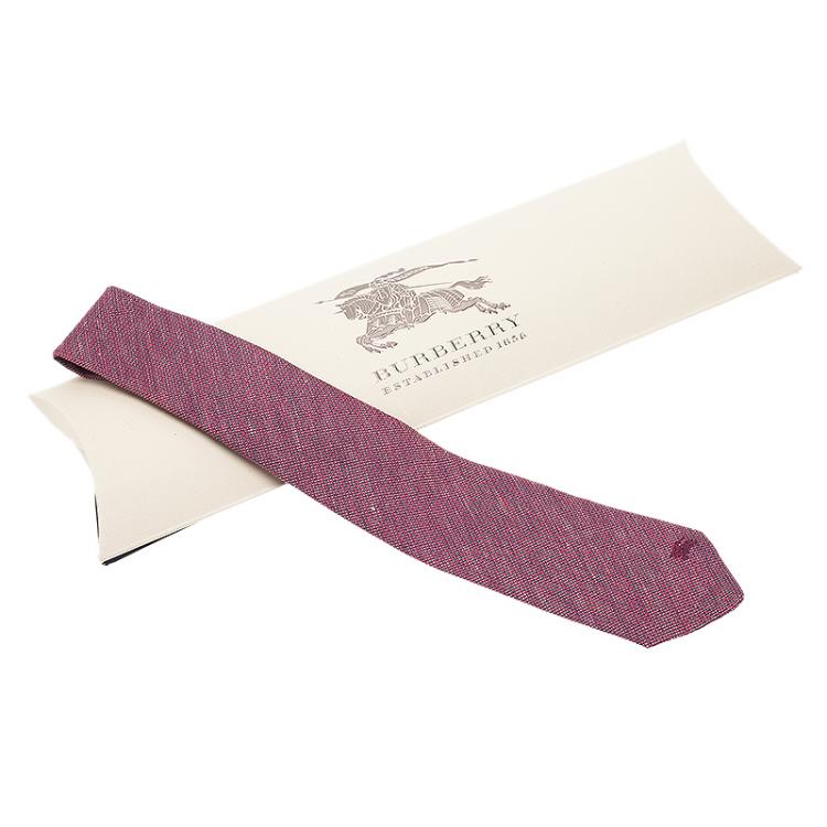 Pre Owned Burberry Purple Silk Tie