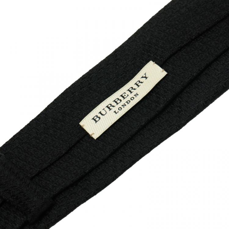 Pre Owned Burberry Black Silk Tie 