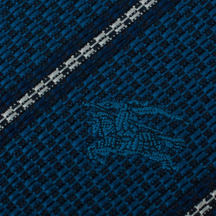 مملوكة مسبقًا Burberry Blue Striped Silk Tie