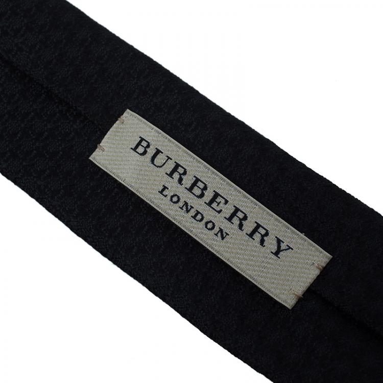 Pre Owned Burberry Black Silk Tie