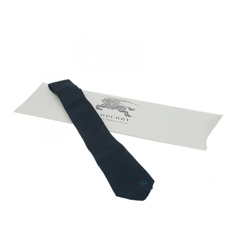 Pre Owned Burberry Black Silk Tie