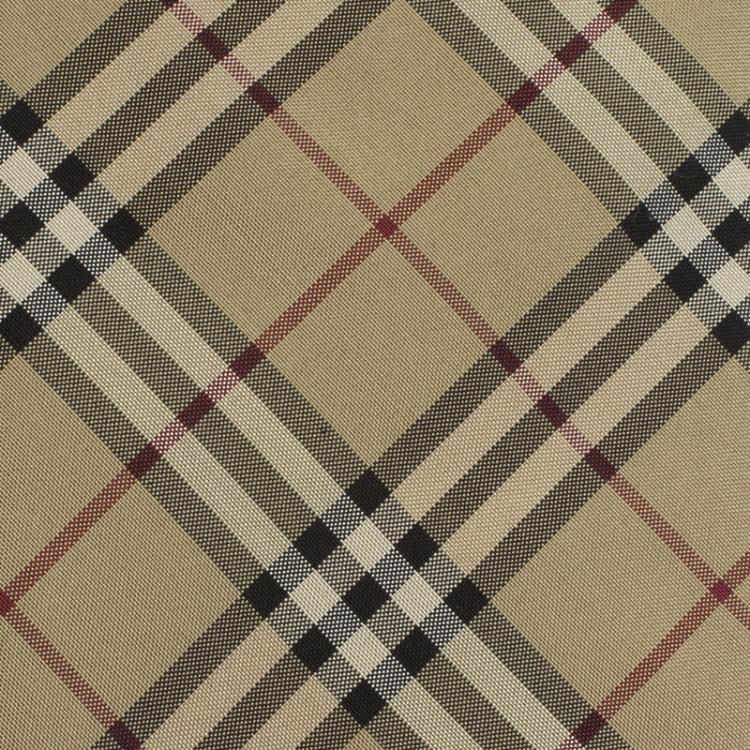 Pre Owned Burberry Beige Novacheck Silk Tie