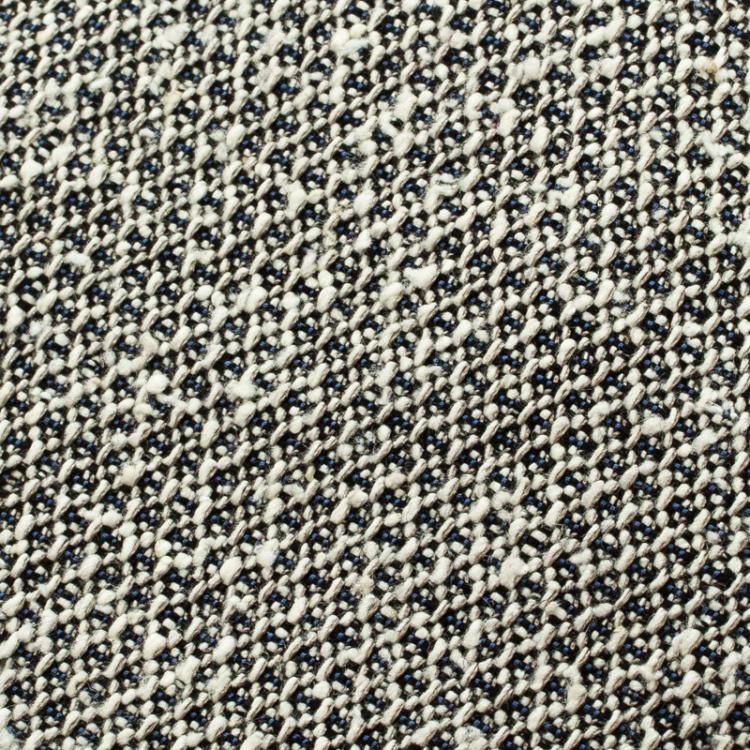 Pre Owned Burberry Light Grey Melange Textured Raw Silk Euston Tie