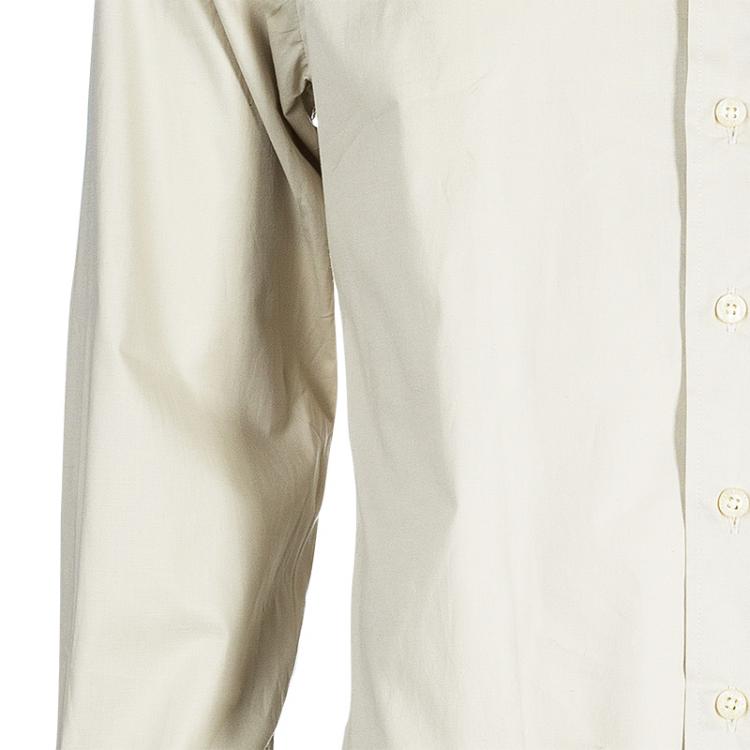 Pre Owned Burberry Men's Taupe Cotton Shirt L