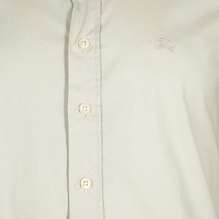 Pre Owned Burberry Men's Taupe Cotton Shirt L