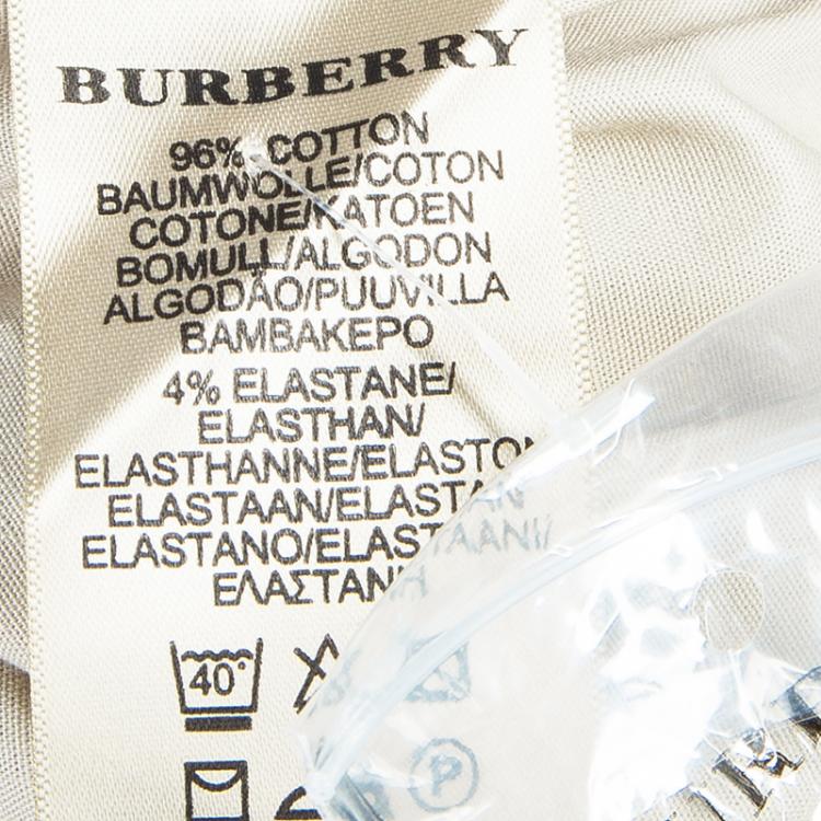 Pre Owned Burberry Men's Taupe Cotton Shirt L