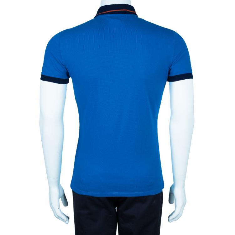 Pre Owned Burberry Men's Blue Polo Shirt S