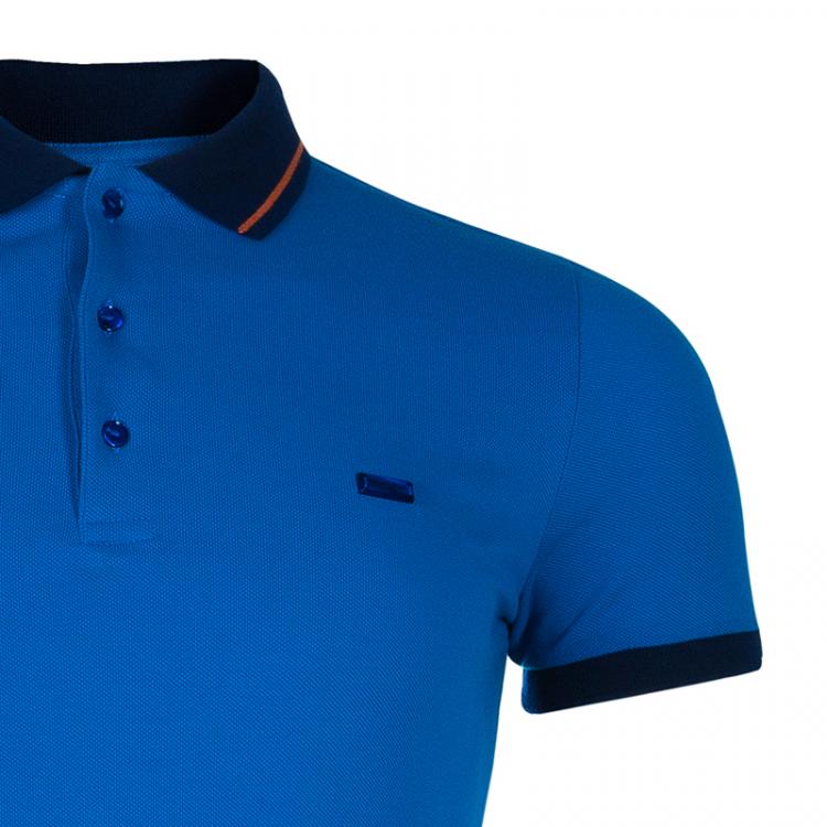 Pre Owned Burberry Men's Blue Polo Shirt S