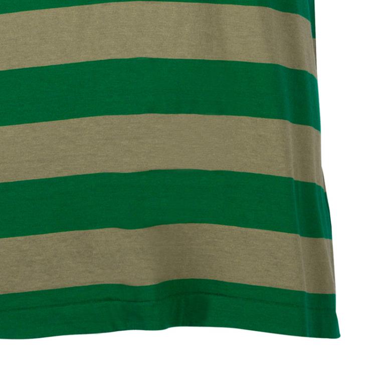 Pre Owned Burberry Brit Men's Green Striped T-Shirt XL