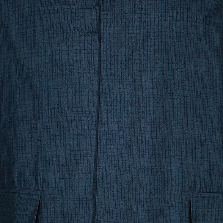 Pre Owned Burberry Men's Printed Silk Car Coat L