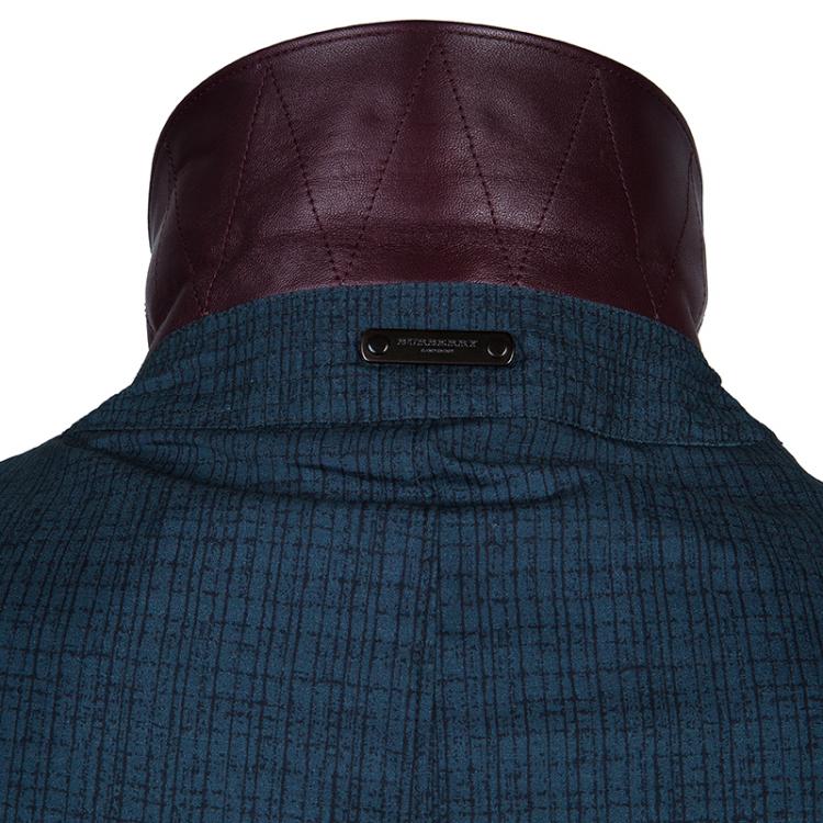 Pre Owned Burberry Men's Printed Silk Car Coat L