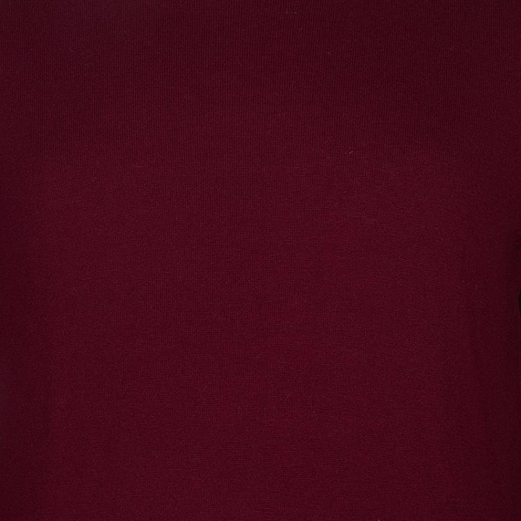 Pre Owned Burberry Crimson Cashmere Crewneck Sweater L