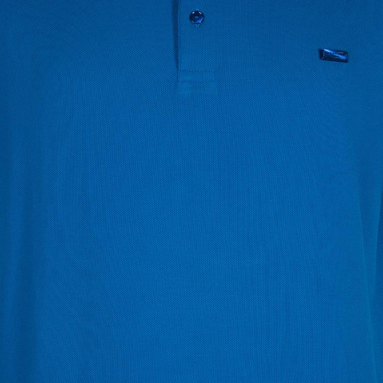 Pre Owned Burberry Blue Polo Shirt XXL 