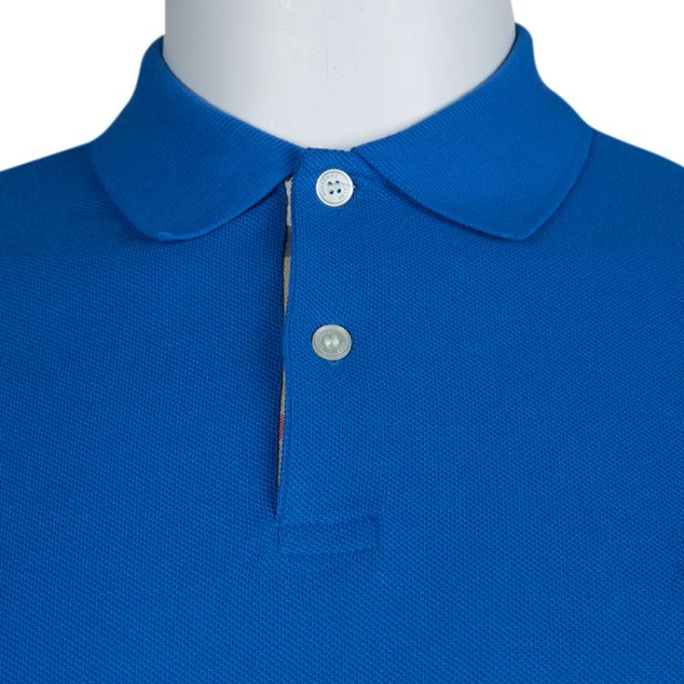 Pre Owned Burberry Brit Blue Classic Polo T-Shirt L