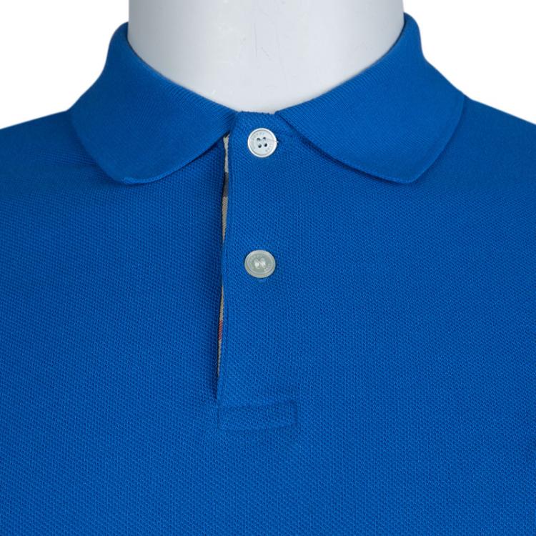 Pre Owned Burberry Brit Blue Classic Polo T-Shirt M