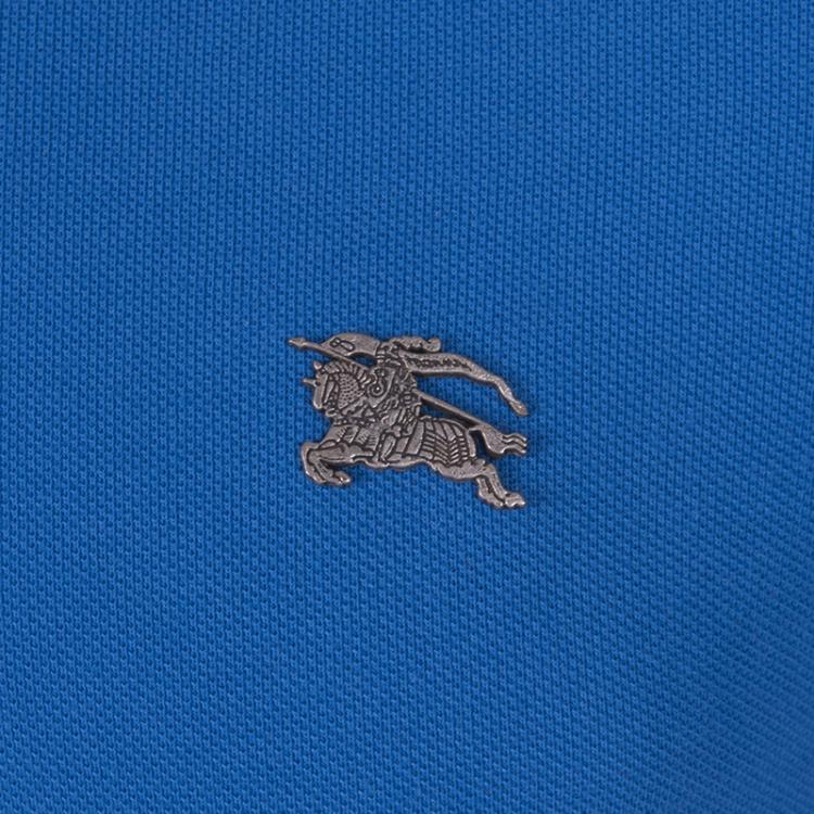 Pre Owned Burberry Brit Cobalt Blue Short Sleeve Polo Shirt M