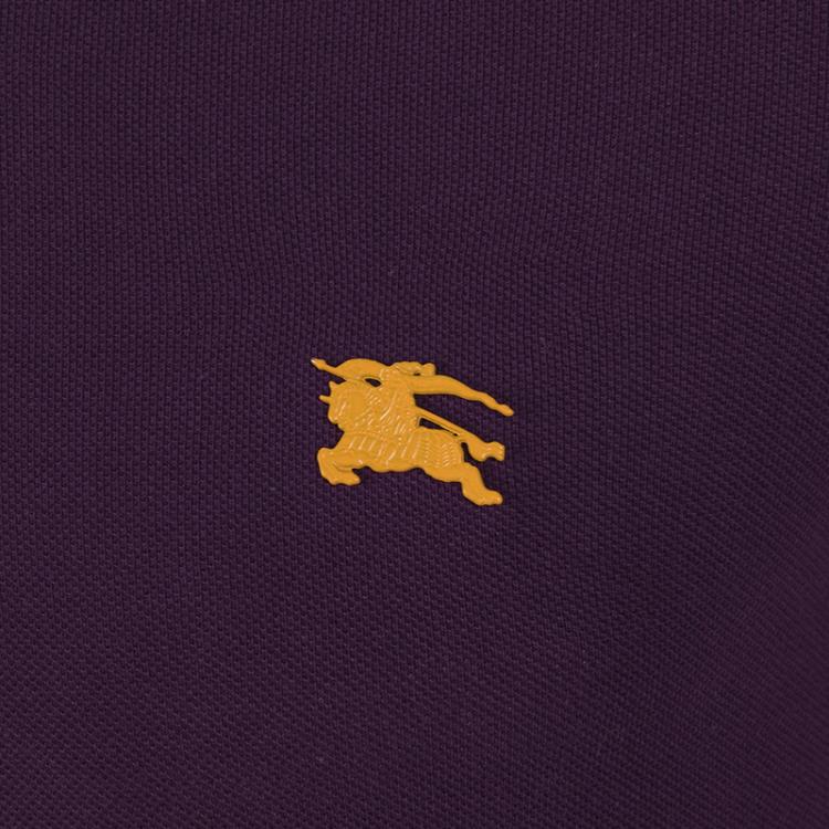 Pre Owned Burberry Brit Dark Purple Short Sleeve Polo Shirt L