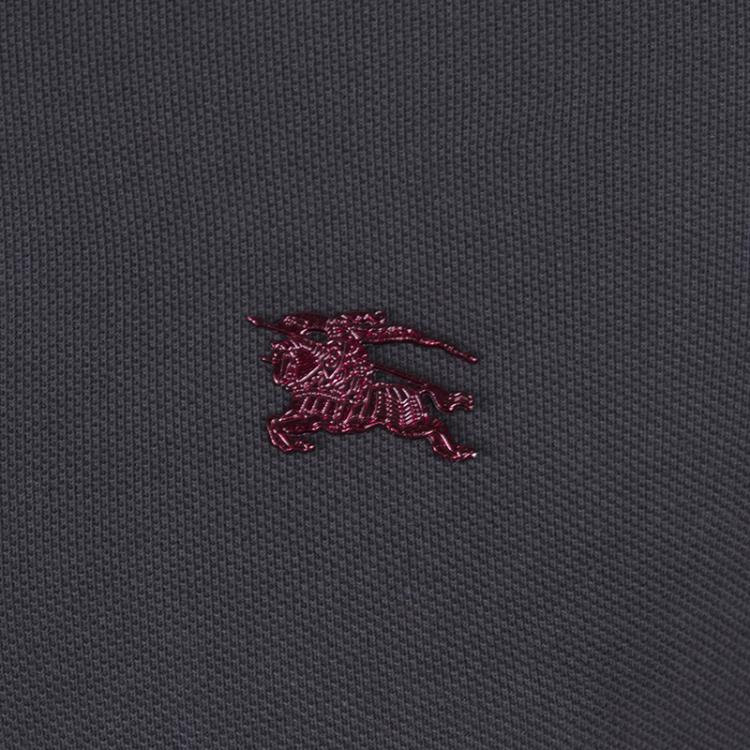 Pre Owned Burberry Brit Grey Short Sleeve Polo Shirt XXL