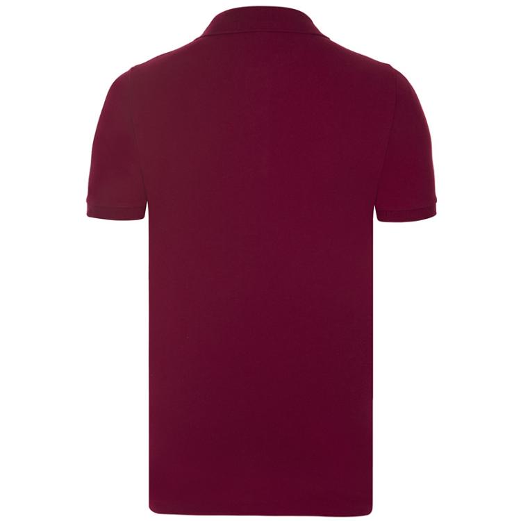 dark red polo shirt