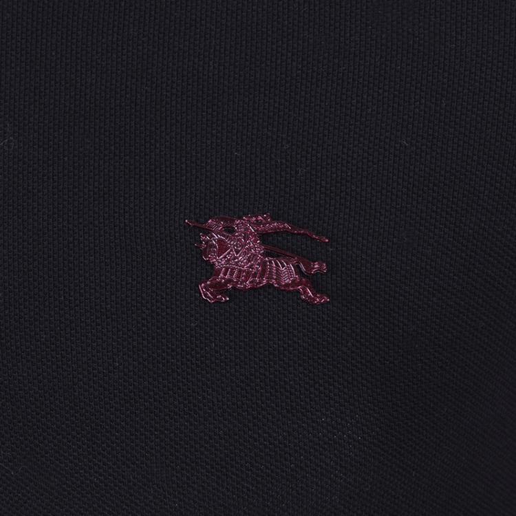 Pre Owned Burberry Brit Black Short Sleeve Polo Shirt M
