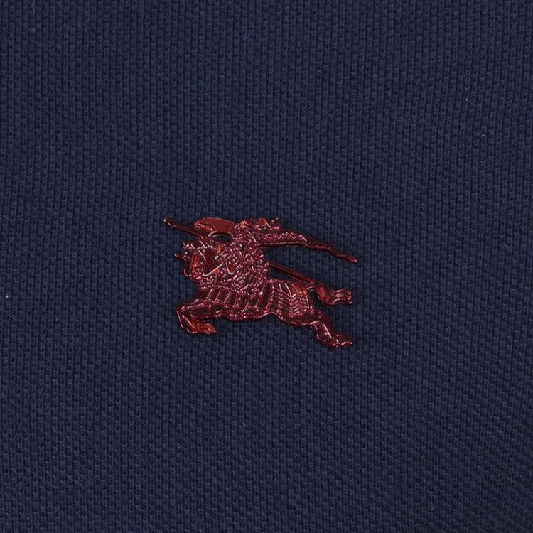 مملوكة مسبقًا Burberry Brit Navy Blue Short Sleeve Polo Shirt XL