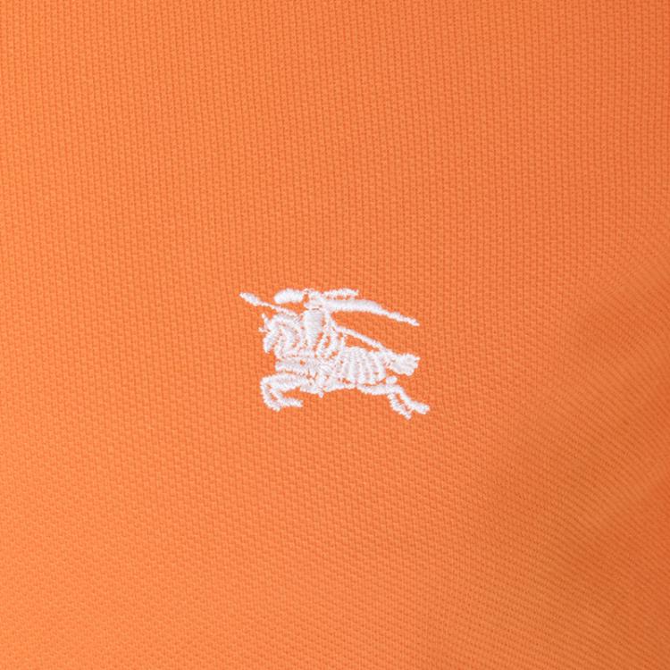 Pre Owned Burberry Brit Orange Short Sleeve Polo TShirt L