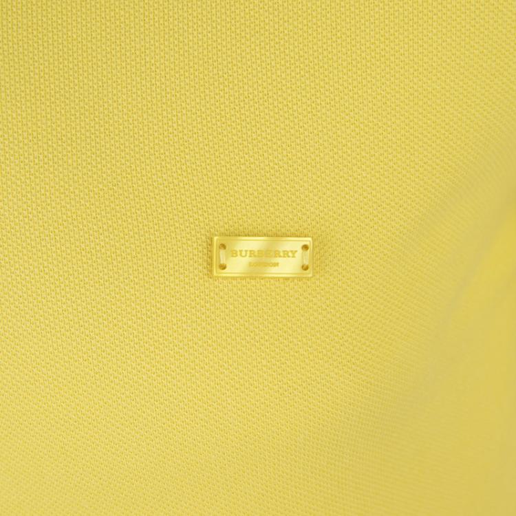 Pre Owned Burberry Brit Yellow Short Sleeve Polo Shirt S