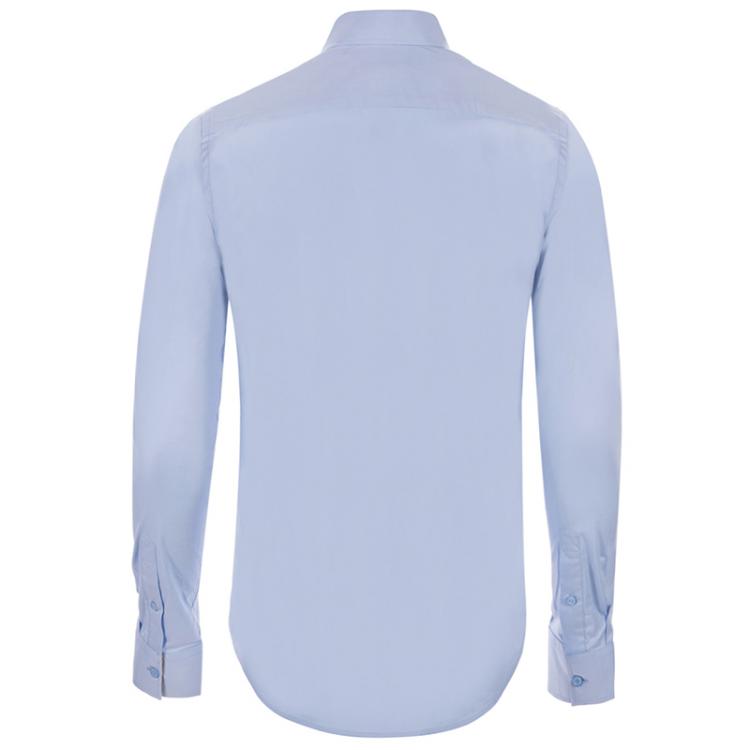 Pre Owned Burberry Brit Light Blue Novacheck Detail Cotton Shirt XXL