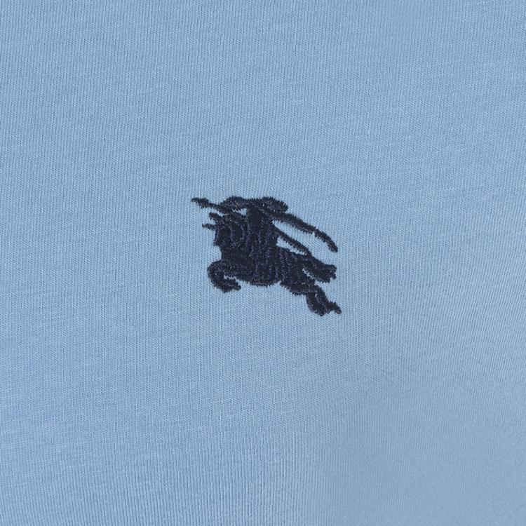 Pre Owned Burberry Brit Light Blue Crew Neck Cotton Tshirt M