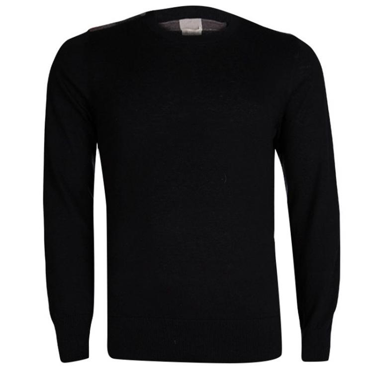 Burberry Brit Black Novacheck Patch Detail Sweater M Burberry | TLC