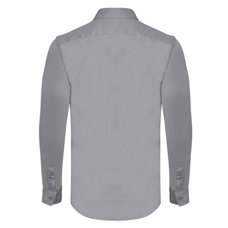 Pre Owned Burberry Brit Grey Novacheck Detail Cotton Shirt XXL