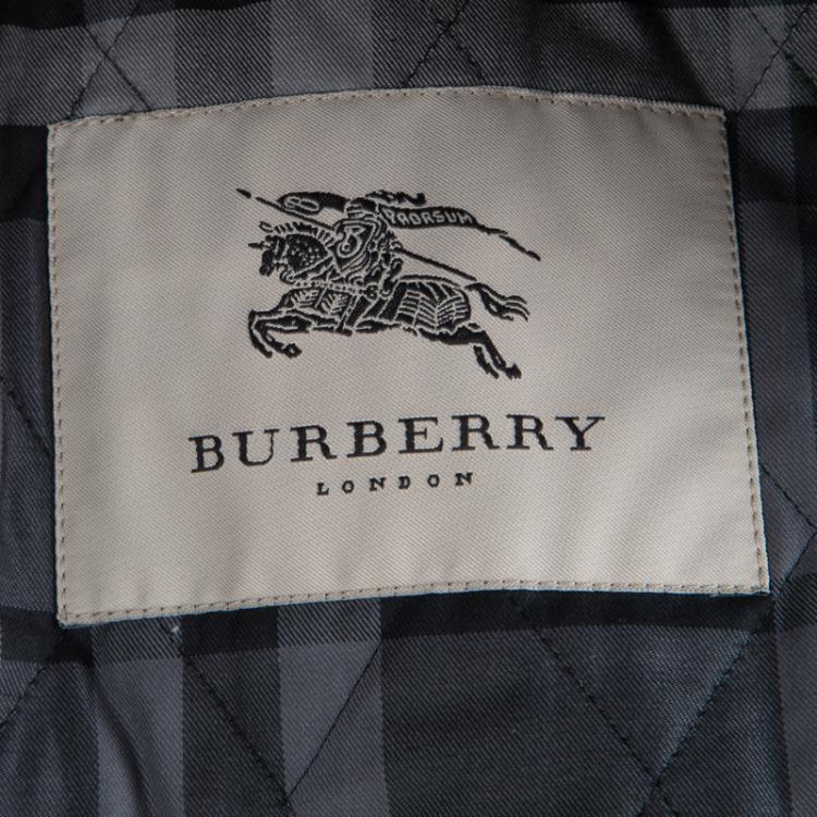 Pre Owned Burberry Black Diamond Quilted Jacket M