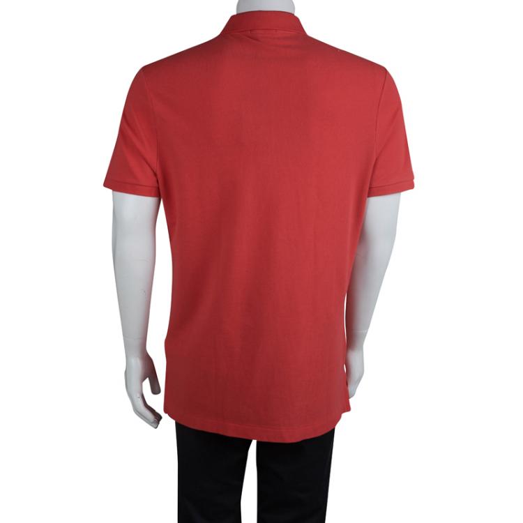 Pre Owned Burberry Brit Red Polo T-Shirt XL
