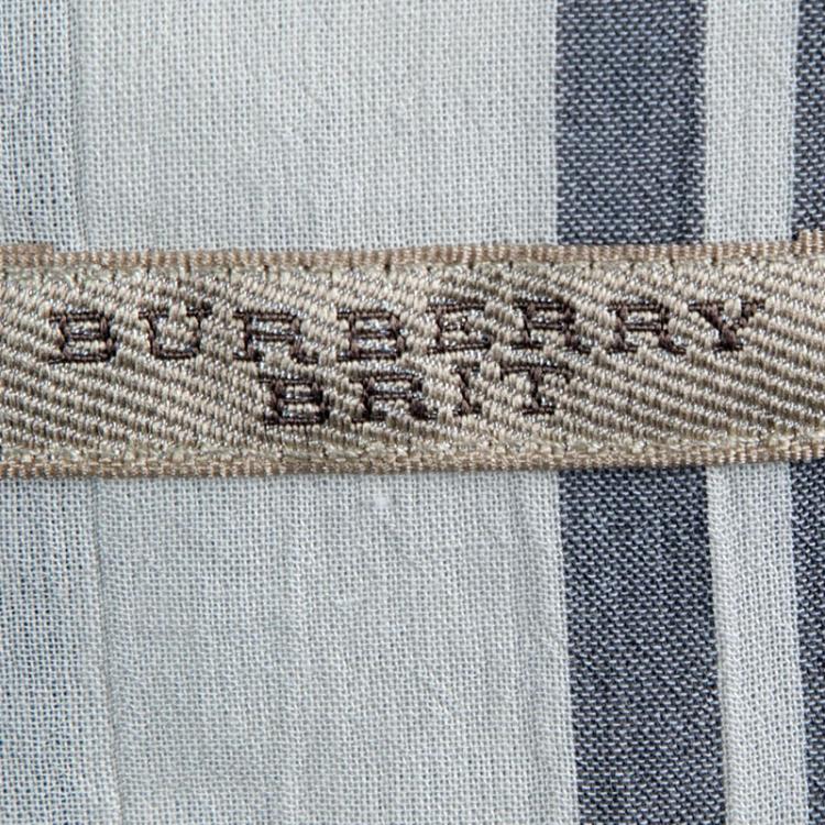 Pre Owned Burberry Beige Checked CottonLong Sleeve Button Front Shirt S