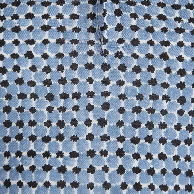 Pre Owned Burberry Brit Blue Printed Polo T-Shirt S