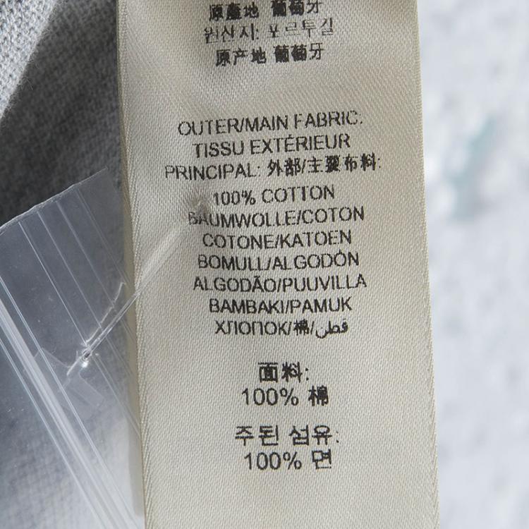 Pre Owned Burberry Grey Contrast Collar Polo T-Shirt XXL