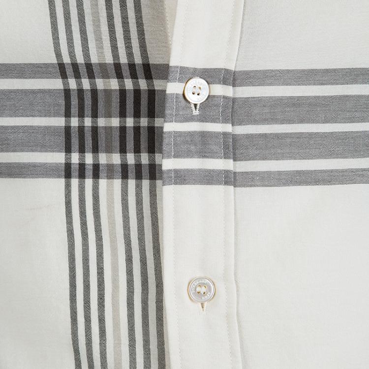 Pre Owned Burberry Brit Heritage Stone Checked Cotton Haydon Shirt S