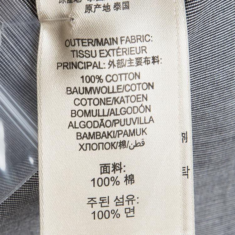 Pre Owned Burberry Brit Grey Cotton Long Sleeve Button Front Shirt S
