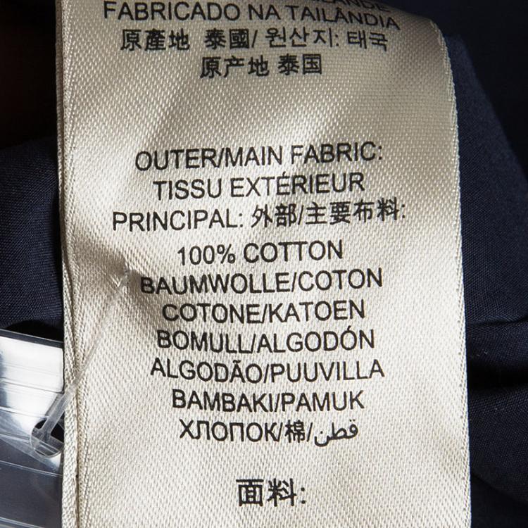 Pre Owned Burberry Brit Navy Blue Cotton Short Sleeve Carrson Shirt S
